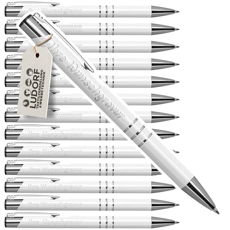 #teamludorf 50x Metall-Kugelschreiber DELTA UNI Lackiert inkl. Wunsch-Gravur Ludorf Textilveredelung & Werbetechnik