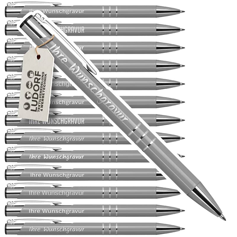#teamludorf 50x Metall-Kugelschreiber DELTA UNI Lackiert inkl. Wunsch-Gravur Ludorf Textilveredelung & Werbetechnik
