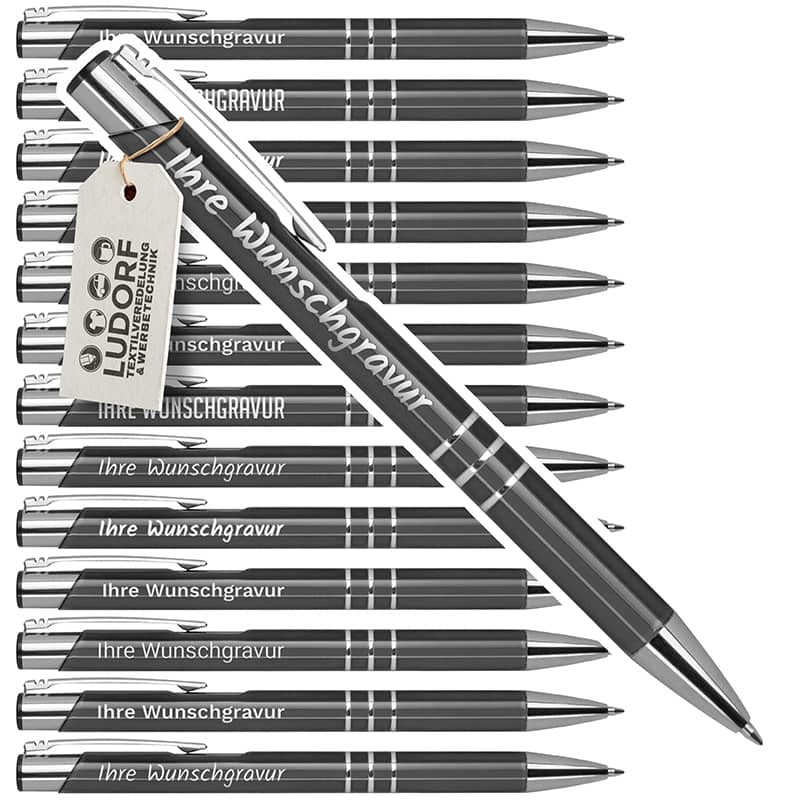 #teamludorf 50x Metall-Kugelschreiber DELTA UNI Lackiert inkl. Wunsch-Gravur Ludorf Textilveredelung & Werbetechnik