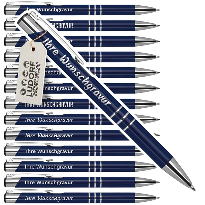 #teamludorf 50x Metall-Kugelschreiber DELTA UNI Lackiert inkl. Wunsch-Gravur Ludorf Textilveredelung & Werbetechnik