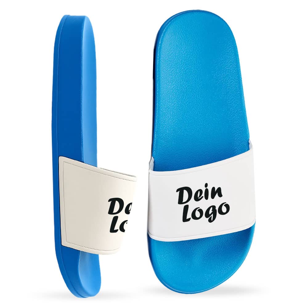 Personalisierte Badelatschen mit individuellem DTF-Druck – Werbegeschenk & Eventartikel #teamludorf