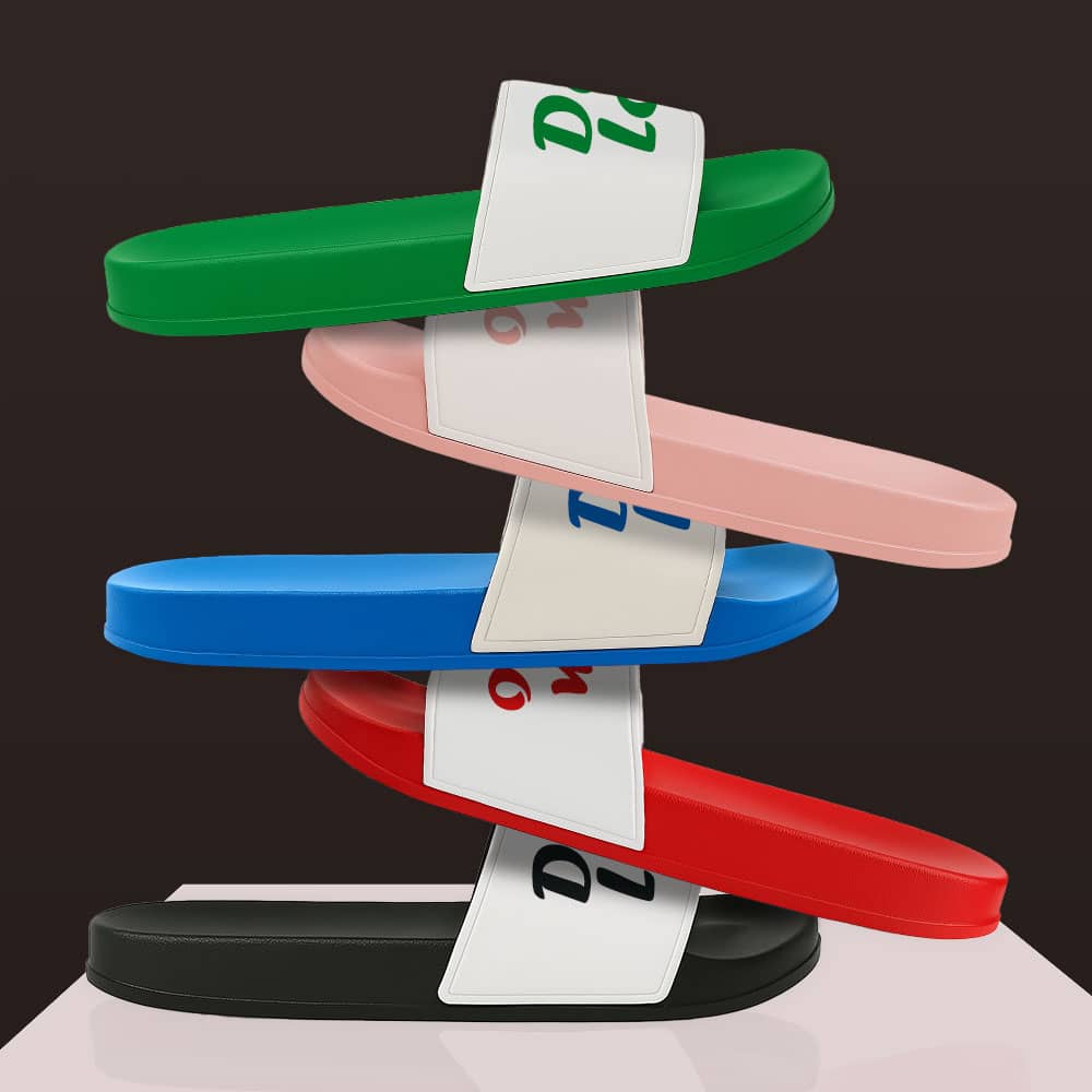 Personalisierte Badelatschen mit individuellem DTF-Druck – Werbegeschenk & Eventartikel #teamludorf