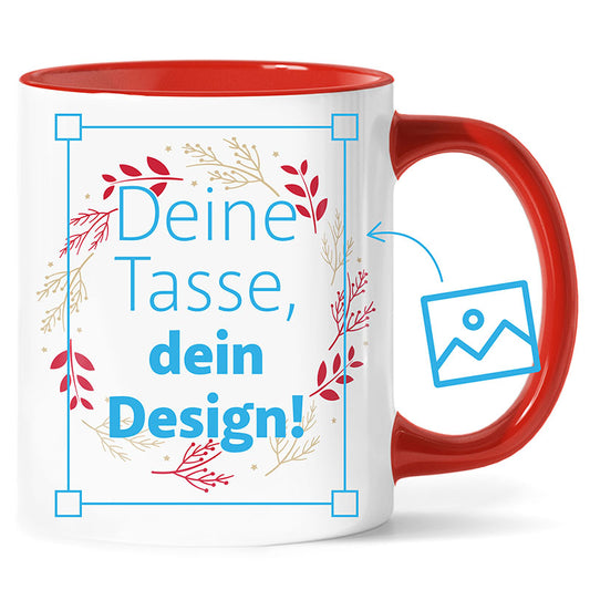 Keramiktasse mit individuellem Logo oder Foto – personalisierte Tasse für Firmen und private Geschenke, made in Germany