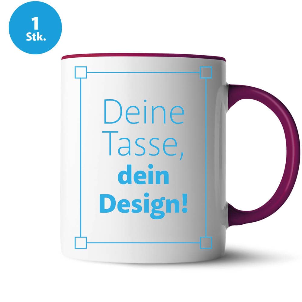 1x Keramik-Tasse "2Color" inkl. Bedruckung #teamludorf