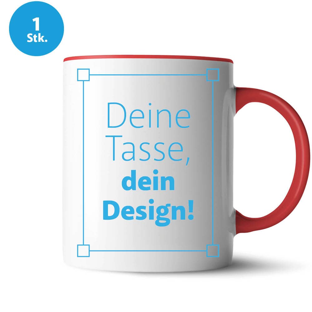 1x Keramik-Tasse "2Color" inkl. Bedruckung #teamludorf