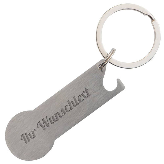 Schlüsselanhänger mit Einkaufs-Chip & Flaschenöffner #teamludorf