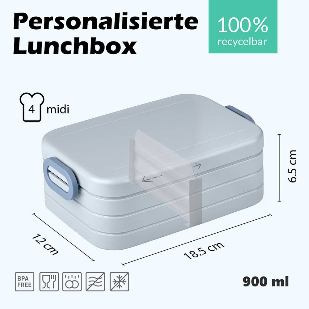 Personalisierte MEPAL Lunchbox 900ml – Für Schule, Büro & unterwegs #teamludorf
