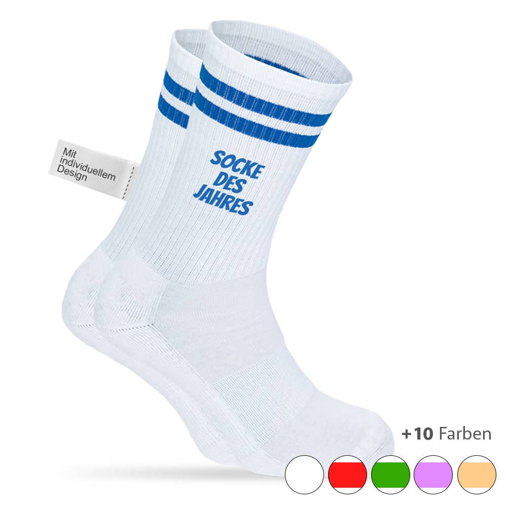 Premium Tennissocken mit individuellem Druck – Vorderansicht