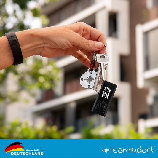 Schlüssellicht mit Gravur – personalisierte Mini-Arbeitslampe für Schlüsselbund Ludorf Textilveredelung & Werbetechnik