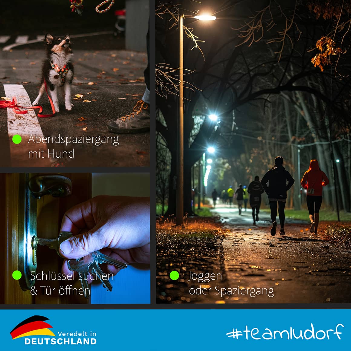 Schlüssellicht mit Gravur – personalisierte Mini-Arbeitslampe für Schlüsselbund Ludorf Textilveredelung & Werbetechnik