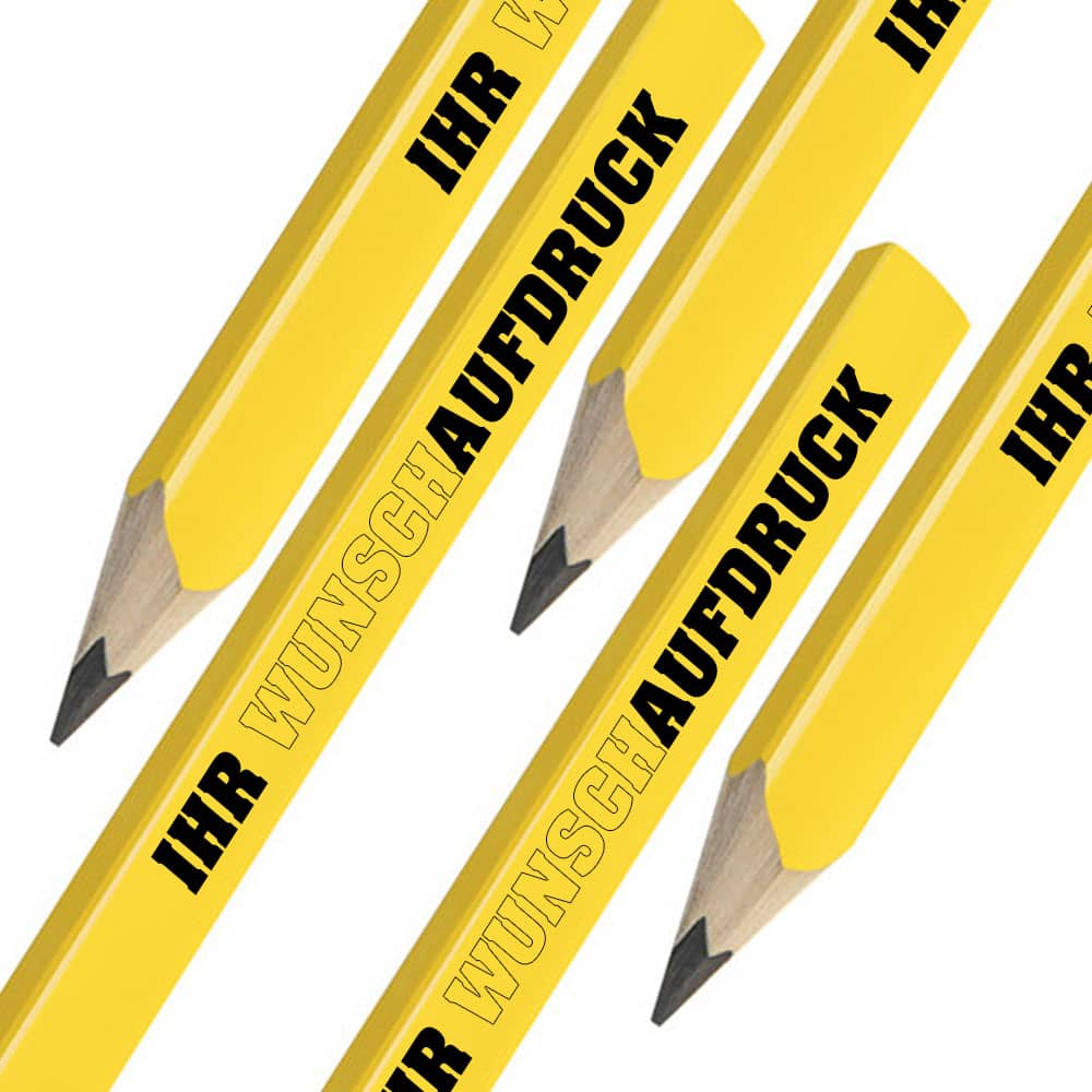 Zimmermanns-Bleistift mit Firmenlogo in Gelb