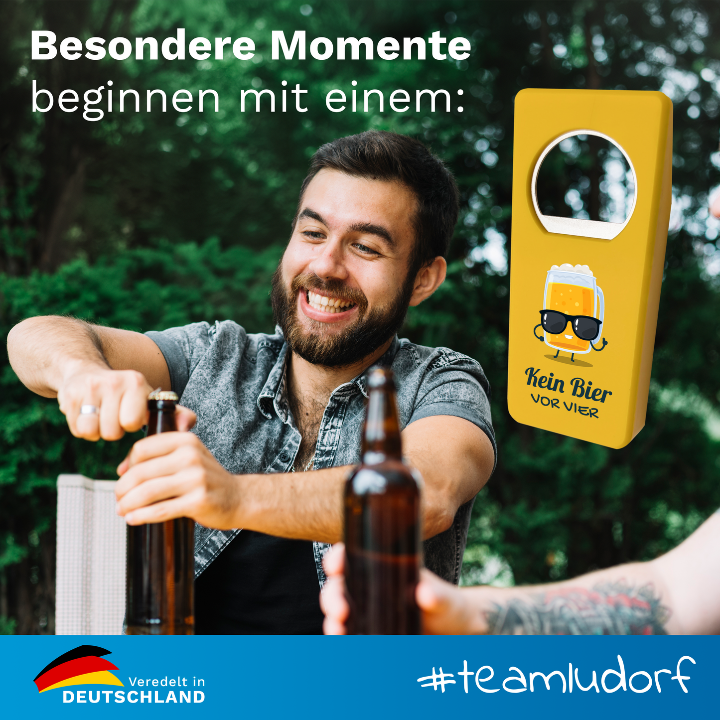 Flaschenöffner mit Verschluss inkl. Bedruckung Ludorf