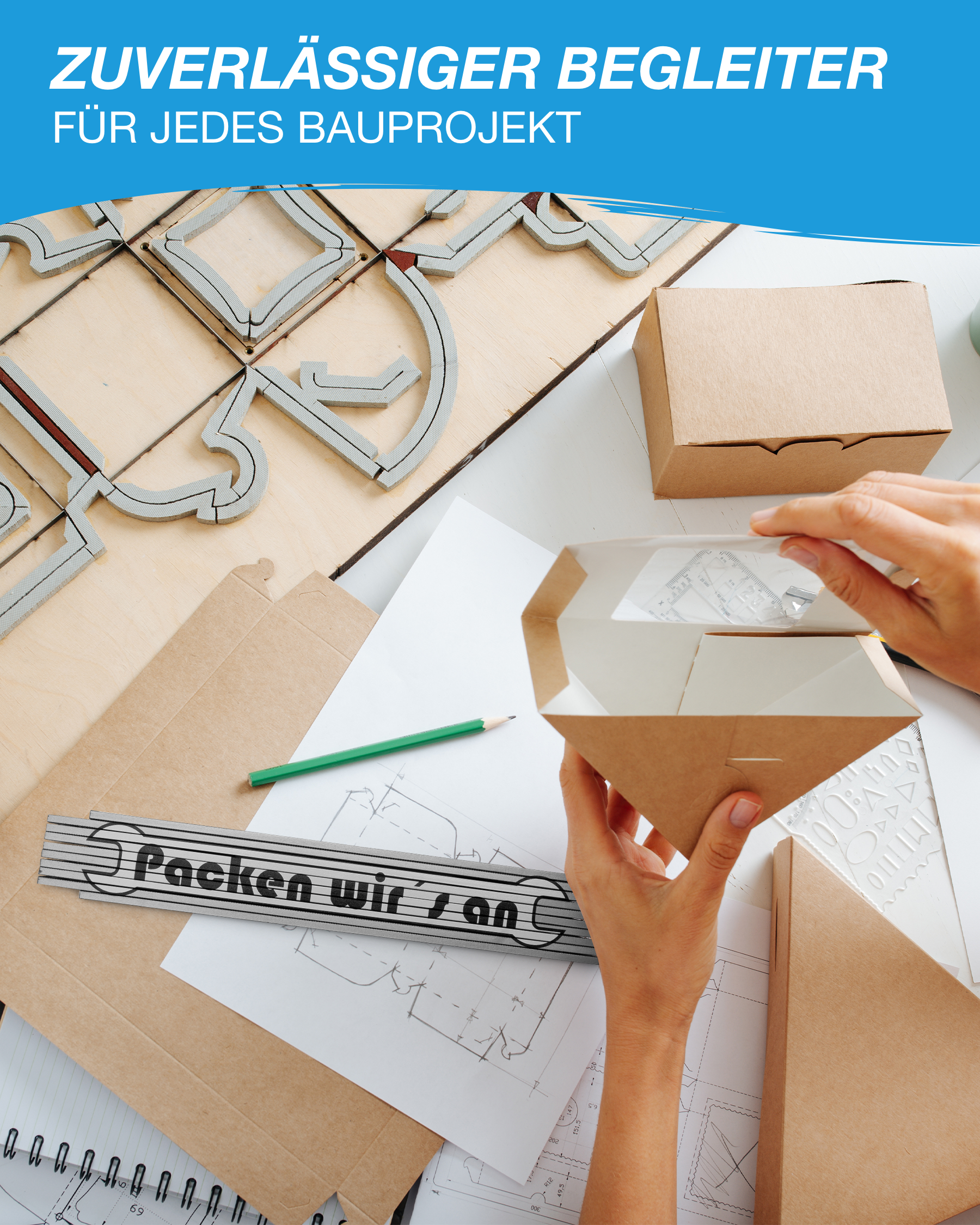 Zollstock inkl. Bedruckung Adga®