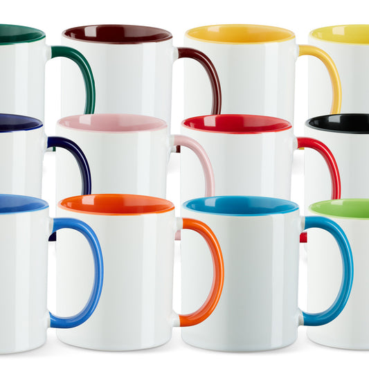 - 1 Karton - 36 x Keramik-Tasse inkl. Druck Ludorf