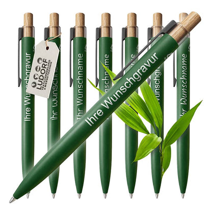 „Grüner gravierter Alu-Kugelschreiber – ideal als Geschenk