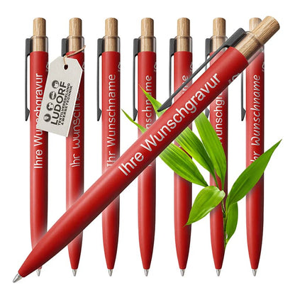 Roter Aluminium-Kugelschreiber mit Wunschgravur