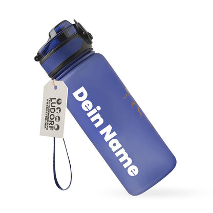 Blaue CAMPOS Kids Kinder Trinkflasche 500 ml mit Löwenmotiv für Kindergarten und Grundschule