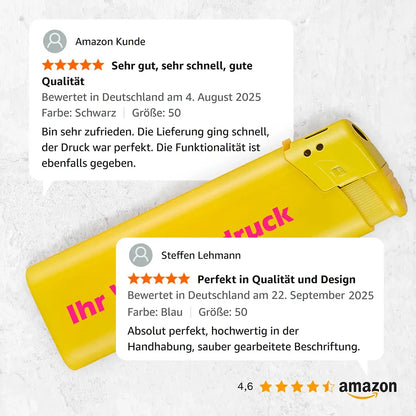 Personalisierte Feuerzeuge mit UV-Druck – Dein Design, Dein Logo, Deine Werbung Ludorf Textilveredelung & Werbetechnik