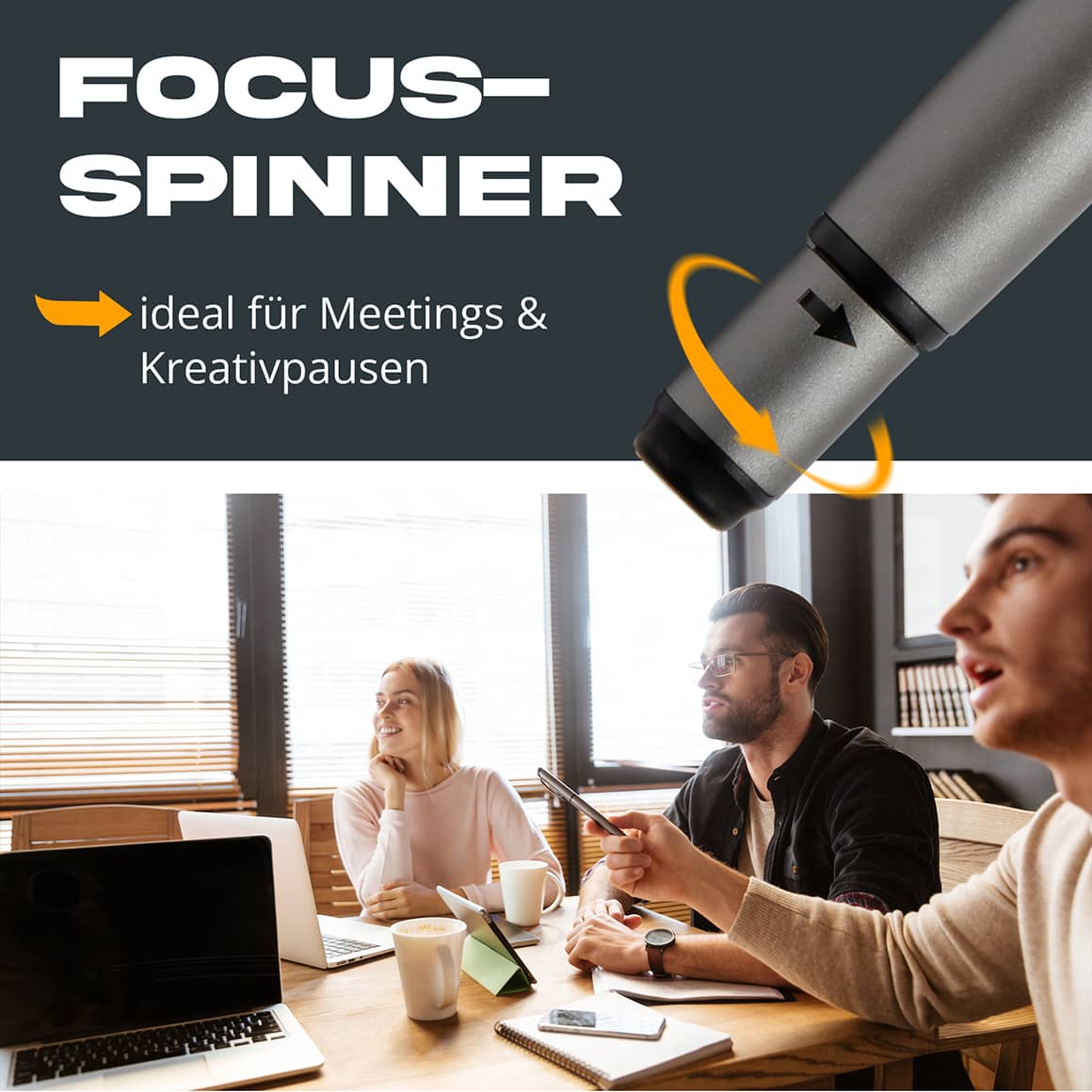 FIDELL Kugelschreiber mit Spinner im Büro für mehr Fokus und Konzentration