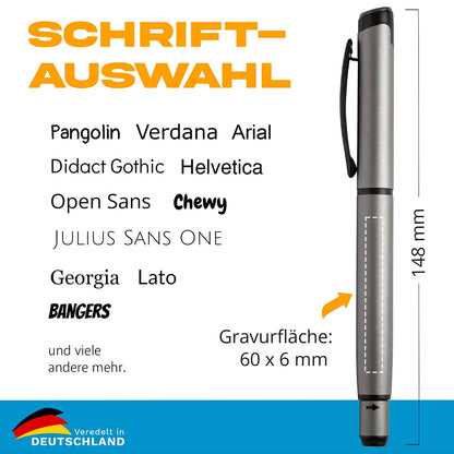 Personalisierter FIDELL Kugelschreiber mit Auswahl aus über 20 Schriftarten