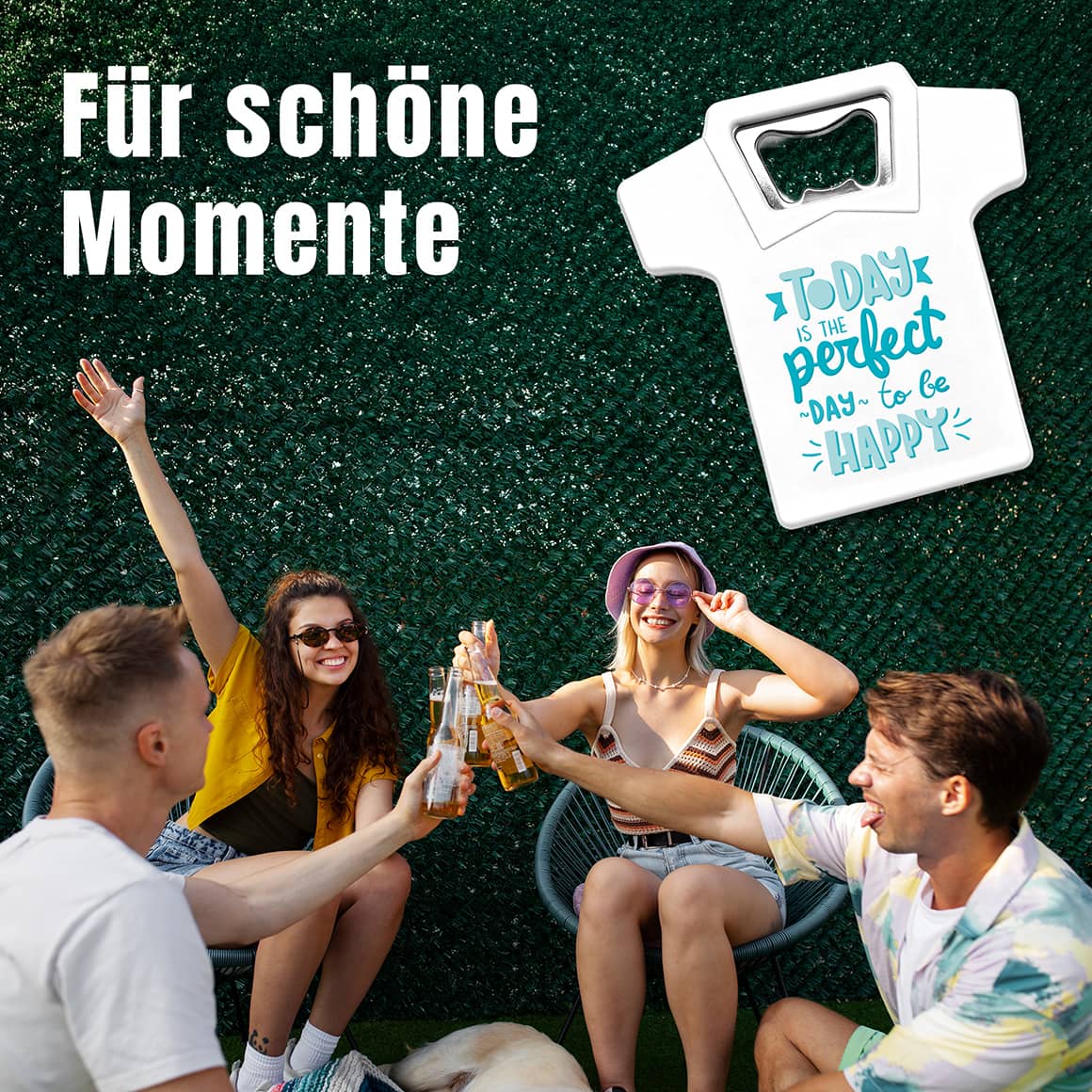 Flaschenöffner mit individuellem Druck für schöne Momente in geselliger Runde