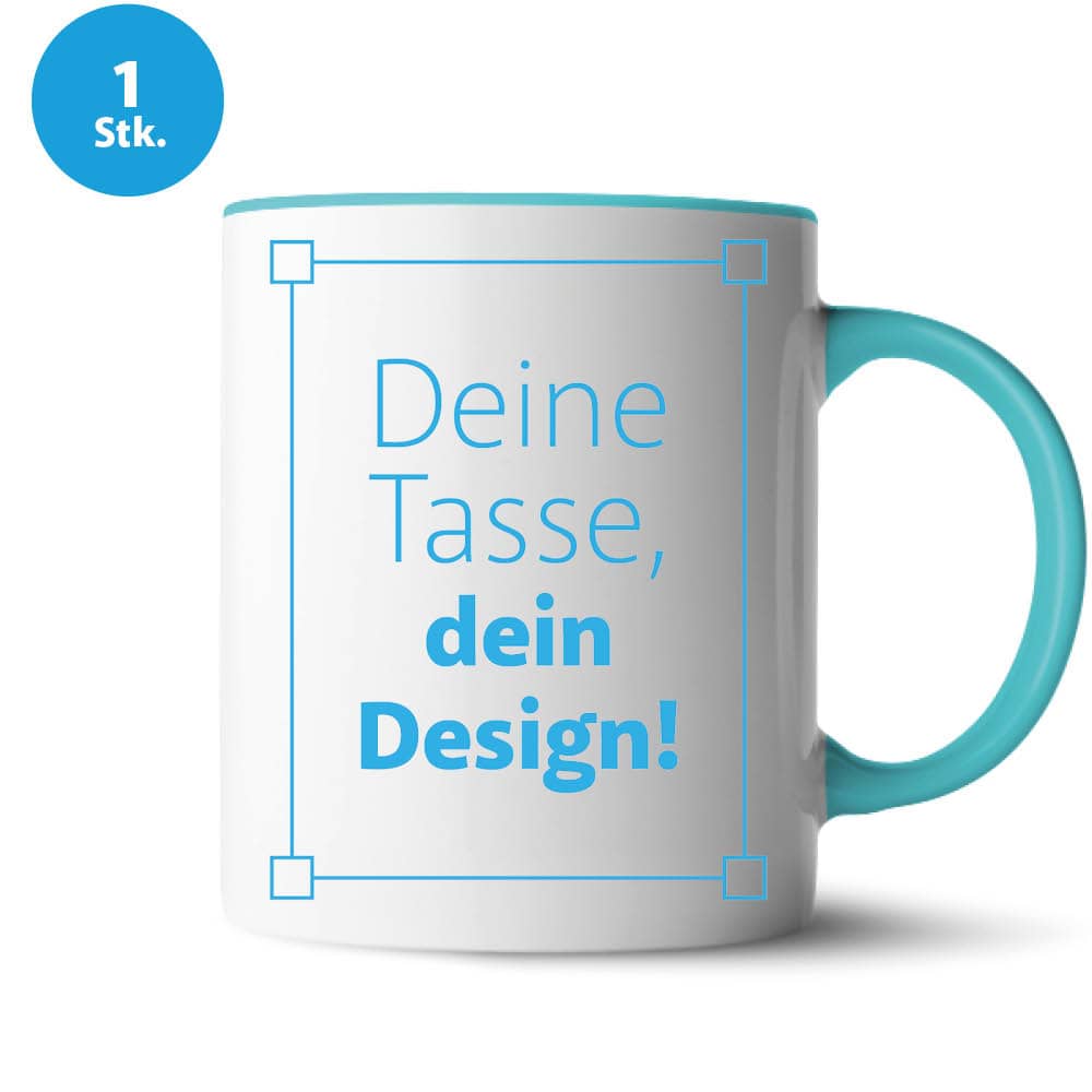 1x Keramik-Tasse "2Color" inkl. Bedruckung #teamludorf