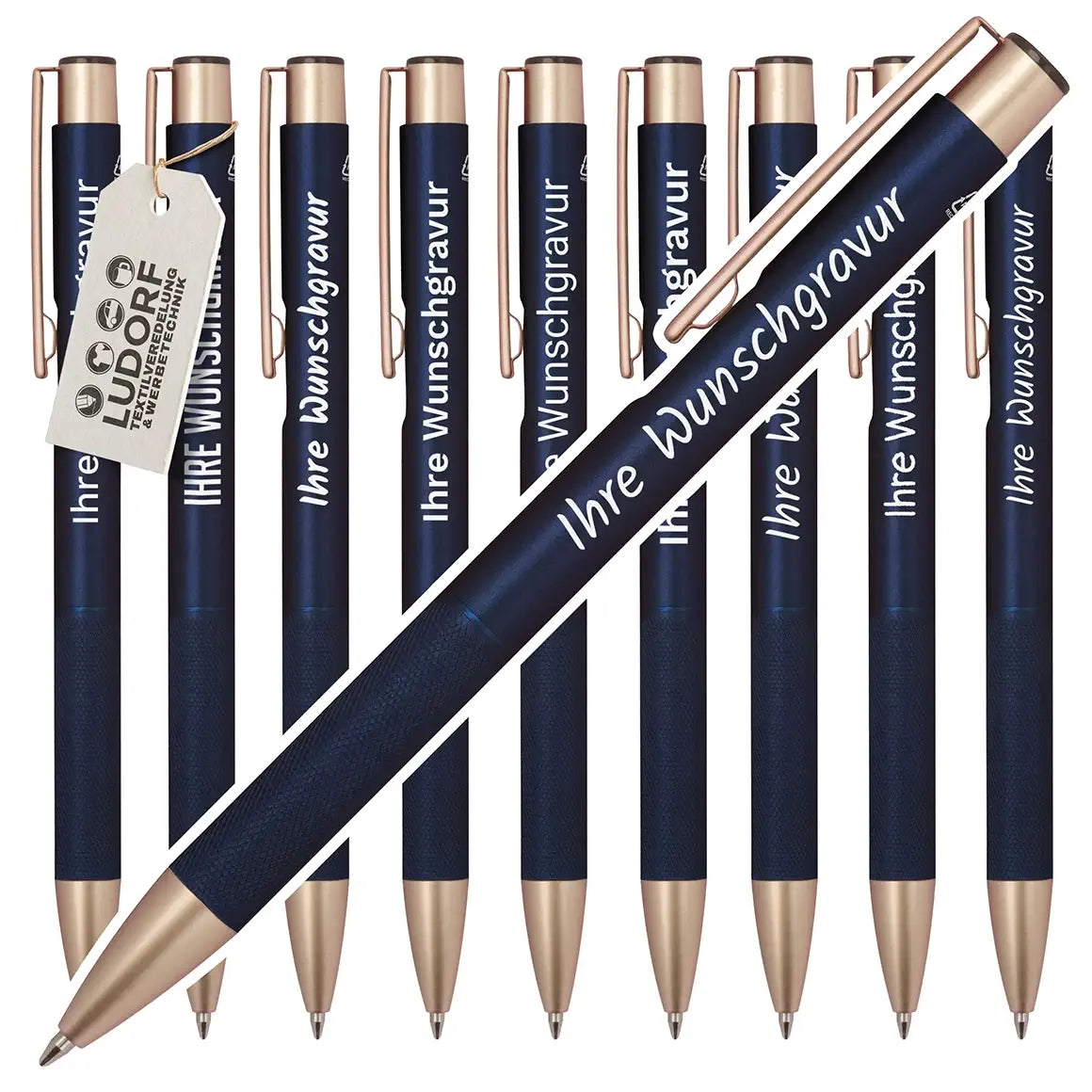 GLORI Aluminium Kugelschreiber Dunkelblau