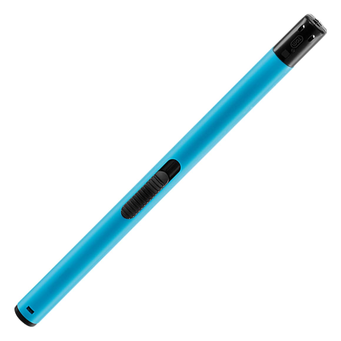 Blaues Kerzenfeuerzeug mit Soft-Touch-Oberfläche