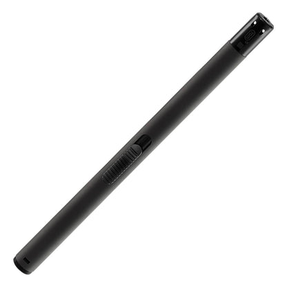 Schwarzes Kerzenfeuerzeug mit Soft-Touch-Oberfläche