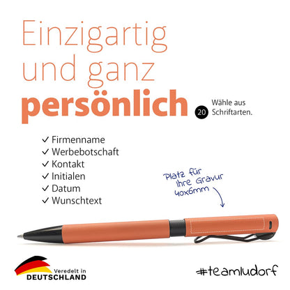 KORA Kugelschreiber Gravur – Name, Firmenname oder Wunschtext per Lasergravur personalisieren