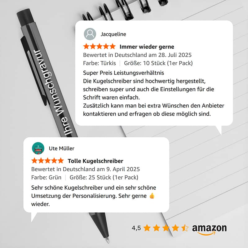 Kugelschreiber ALPHA Bewertungen – 4,5 Sterne Kundenzufriedenheit