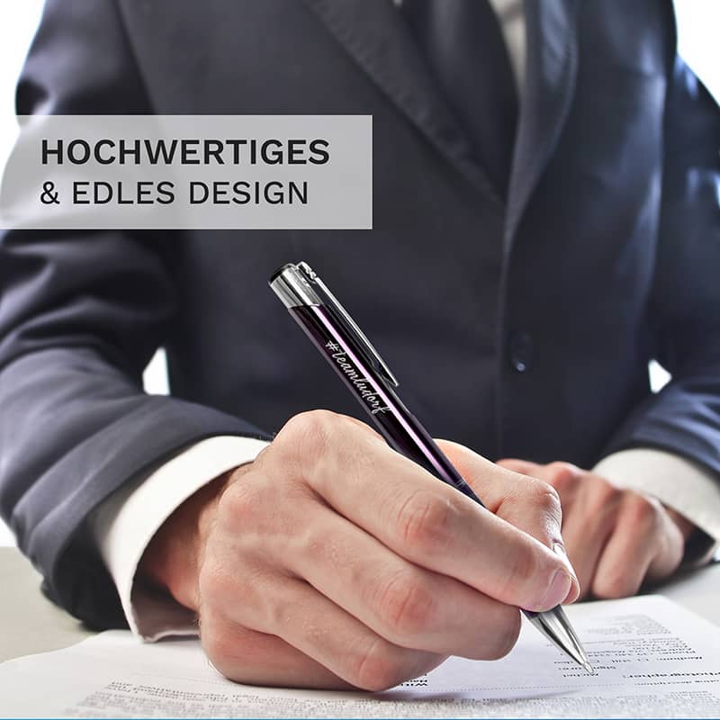 Hochwertiger Metall Kugelschreiber DELTA UNI mit robuster Lackbeschichtung für langlebige Nutzung