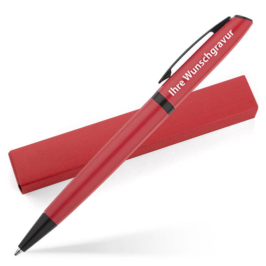 Kugelschreiber Zeta in Rot mit Verpackungsschachtel