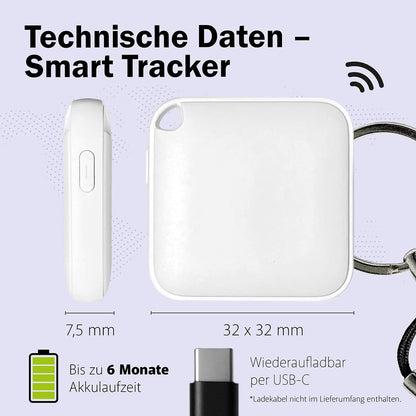 Wiederaufladbarer Smart Tracker & Schlüsselfinder – iOS & Android Ludorf Textilveredelung & Werbetechnik
