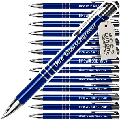 Metall-Kugelschreiber GAMMA in Blau – personalisierbar mit Logo und Gravur