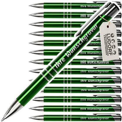 Metall-Kugelschreiber GAMMA in Grün – personalisierbar mit Logo und Gravur