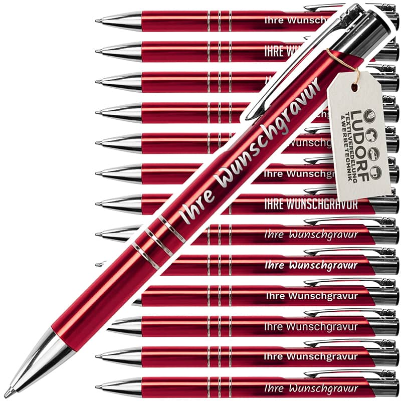Metall-Kugelschreiber GAMMA in Rot – personalisierbar mit Logo und Gravur
