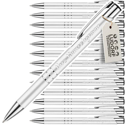 Metall-Kugelschreiber GAMMA in Silber – personalisierbar mit Logo und Gravur