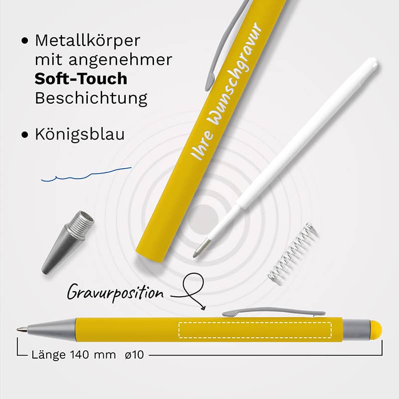 Stylus Spitze des GRIP Metallkugelschreibers