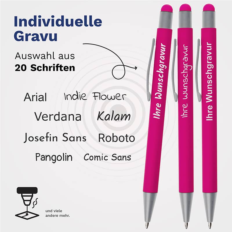 GRIP Kugelschreiber mit integriertem Stylus und Soft‑Touch Griff