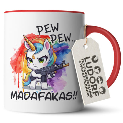 #teamludorf - Tasse - Humorvolles Nilpferd Design Alles Kacke - Altrosa Henkel und Inneres - Robuste Keramik Kaffeetasse, Spülmaschinenfest, Mikrowellengeeignet, Geschenk für Frauen Ludorf Textilveredelung & Werbetechnik