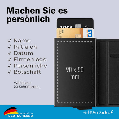 SmartWallet mit individueller Gravur als persönliches Geschenk für verschiedene Anlässe