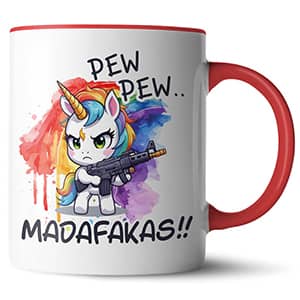 Individuell bedruckbare Tasse mit Einhorn-Design – personalisierte Keramiktasse für Geschenke, Kinder und besondere Anlässe.