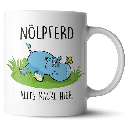 Keramiktasse mit lustigem Motiv #teamludorf