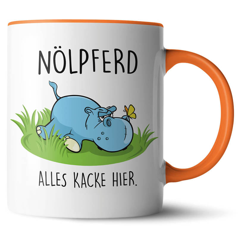 Keramiktasse mit lustigem Motiv #teamludorf