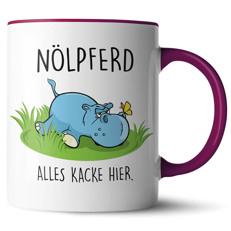 Keramiktasse mit lustigem Motiv #teamludorf