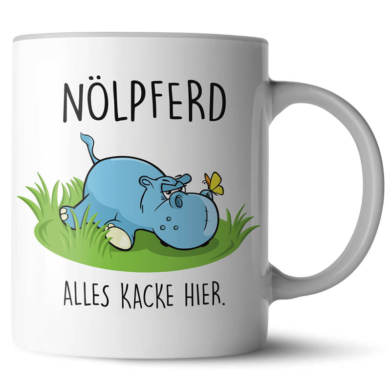 Keramiktasse mit lustigem Motiv #teamludorf