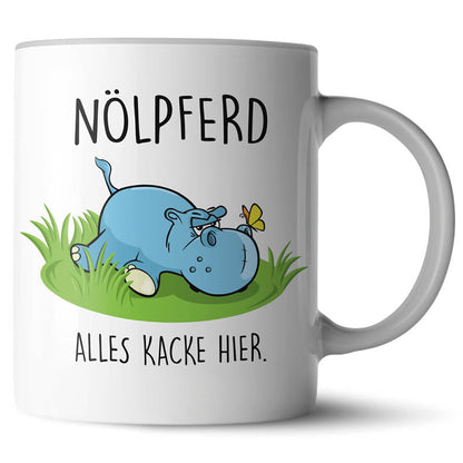 Keramiktasse mit lustigem Motiv #teamludorf