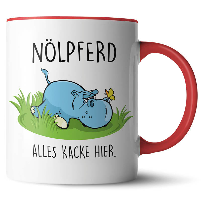 Keramiktasse mit lustigem Motiv #teamludorf