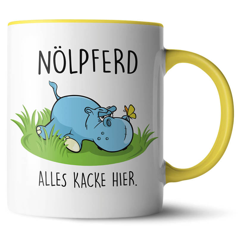 Keramiktasse mit lustigem Motiv #teamludorf